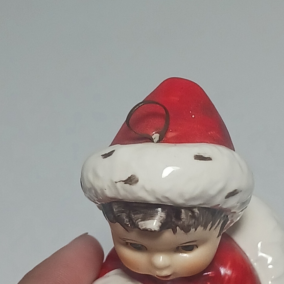 Vintage Goebel 1990 Annual Baby Santa On Sleigh Ornament #273 W. Germany - Picture 7 of 11